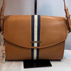 Brahmin Jacquelyn Tan Meri Shoulder Bag Leather